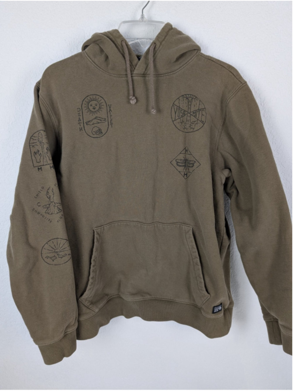 Mountain Hardwear Hoodie Men's M California National Parks Graphic Olive Green